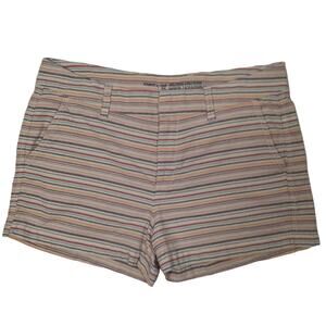 Khakis by Gap‎ Multicolor Striped Cotton Girlfriend 3" Short Women 10 Preppy